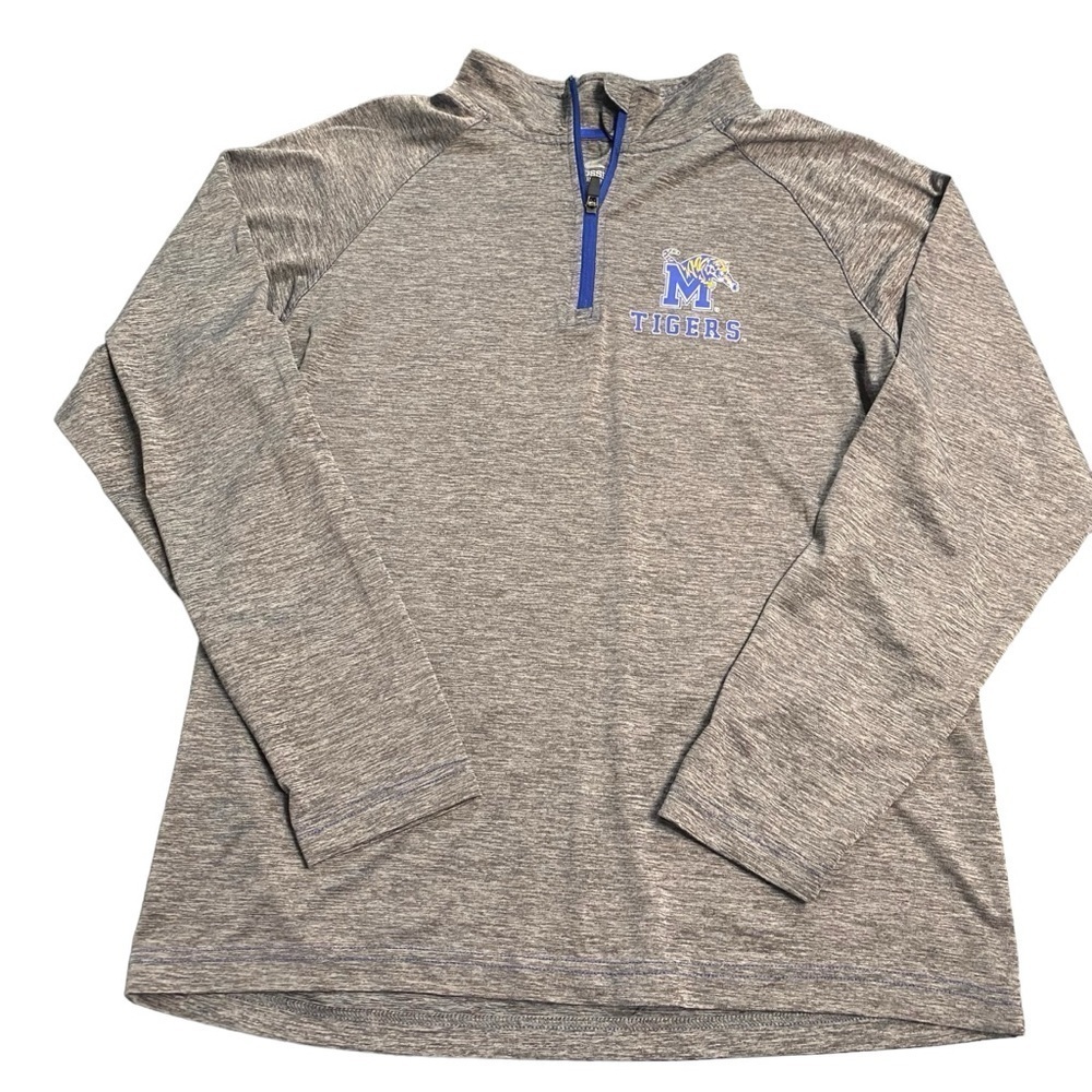 Colosseum Athletics Heathered Gray Memphis Tigers Lightweight Pullover Size M